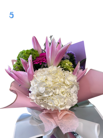 Valentine's Day Special - Precious of Love - Hydrangeas and Lily Bouquet