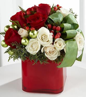 Holiday Square Vase Arrangement