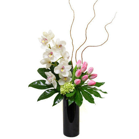 Orchid and Tulip Glory Arrangement