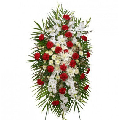 Graceful Red & White Spray